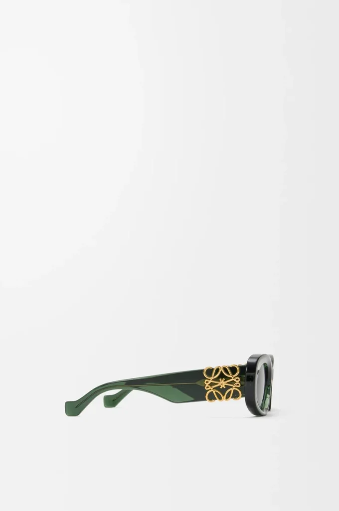Gafas de sol ovaladas biseladas Maxi Anagram verde oscuro Gafas de sol ovaladas biseladas Maxi Anagram verde oscuro