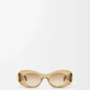 Gafas de sol ovaladas maxi Anagram biseladas, color oliva transparente Gafas de sol ovaladas maxi Anagram biseladas, color oliva transparente