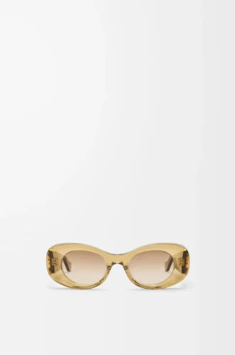 Gafas de sol ovaladas maxi Anagram biseladas, color oliva transparente