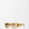 Gafas de sol ovaladas maxi Anagram biseladas, color oliva transparente Gafas de sol ovaladas maxi Anagram biseladas, color oliva transparente