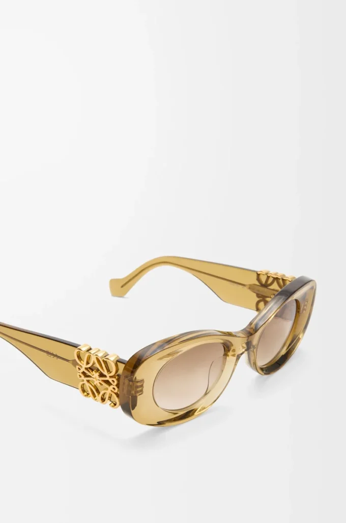 Gafas de sol ovaladas maxi Anagram biseladas, color oliva transparente Gafas de sol ovaladas maxi Anagram biseladas, color oliva transparente