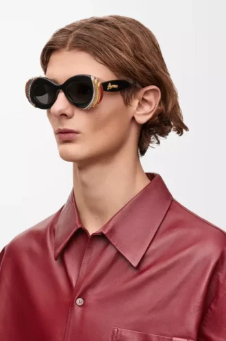 Gafas de sol Pavé Oval Multicolor/Negro