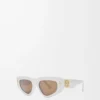 Gafas de sol pequeñas Butterfly Screen Blanco sólido Gafas de sol pequeñas Butterfly Screen Blanco sólido