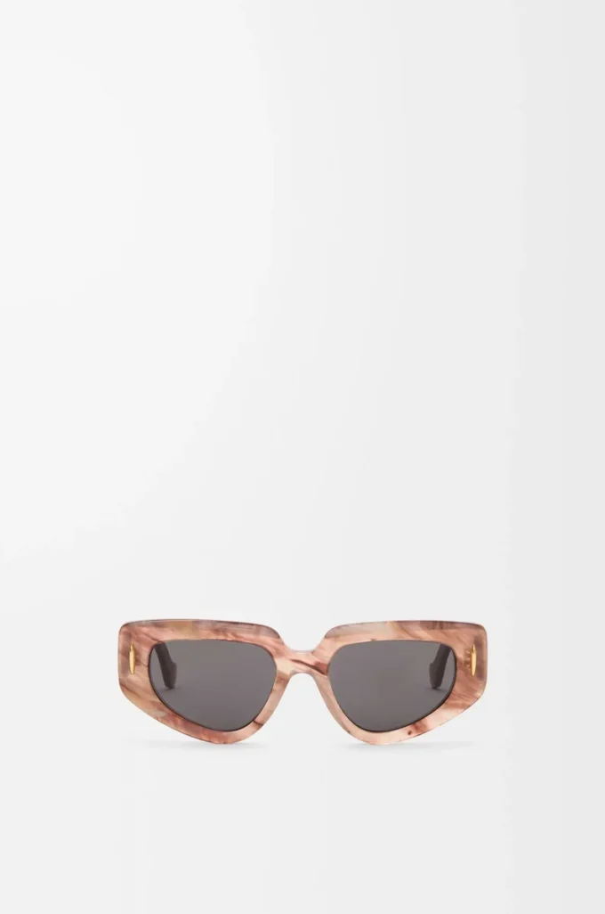 Gafas de sol pequeñas Butterfly Screen rosa oscuro marmolado Gafas de sol pequeñas Butterfly Screen rosa oscuro marmolado