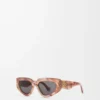 Gafas de sol pequeñas Butterfly Screen rosa oscuro marmolado Gafas de sol pequeñas Butterfly Screen rosa oscuro marmolado
