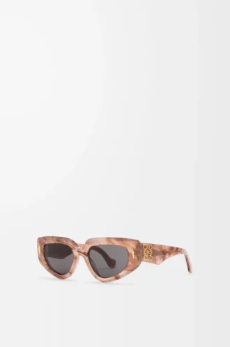 Gafas de sol pequeñas Butterfly Screen rosa oscuro marmolado