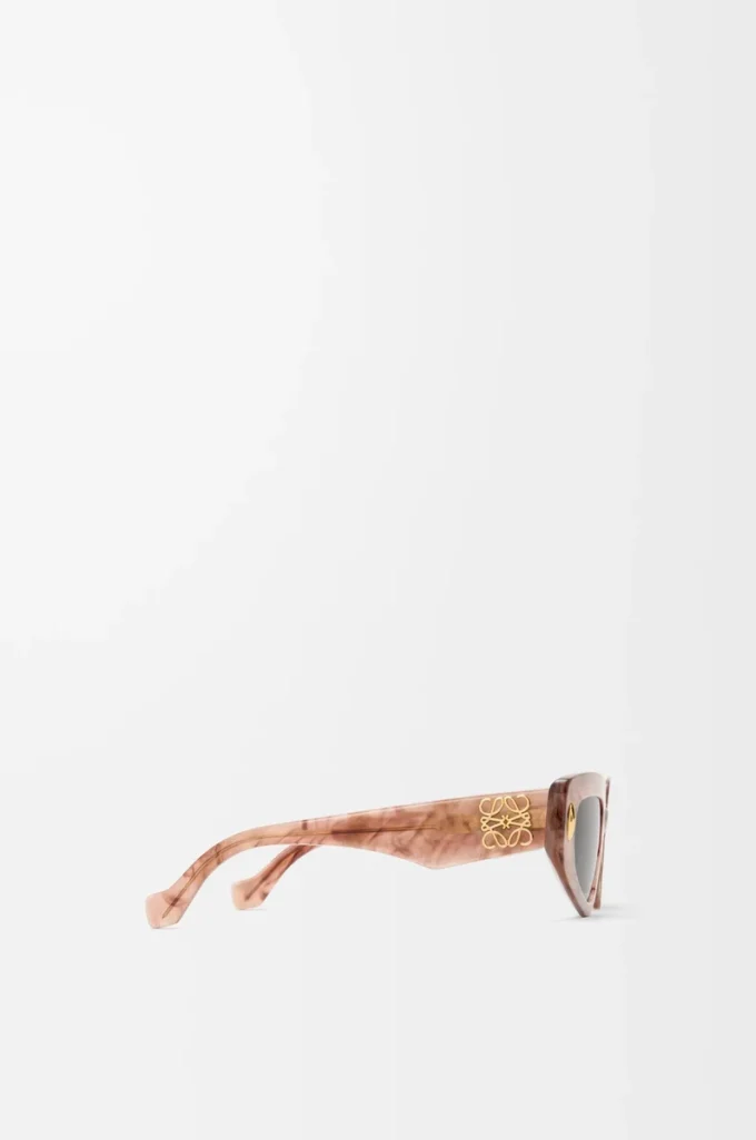 Gafas de sol pequeñas Butterfly Screen rosa oscuro marmolado Gafas de sol pequeñas Butterfly Screen rosa oscuro marmolado