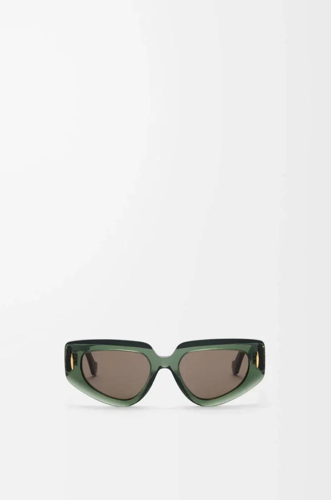 Gafas de sol pequeñas Butterfly Screen transparentes verde oscuro Gafas de sol pequeñas Butterfly Screen transparentes verde oscuro
