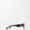 Gafas de sol pequeñas Butterfly Screen transparentes verde oscuro Gafas de sol pequeñas Butterfly Screen transparentes verde oscuro