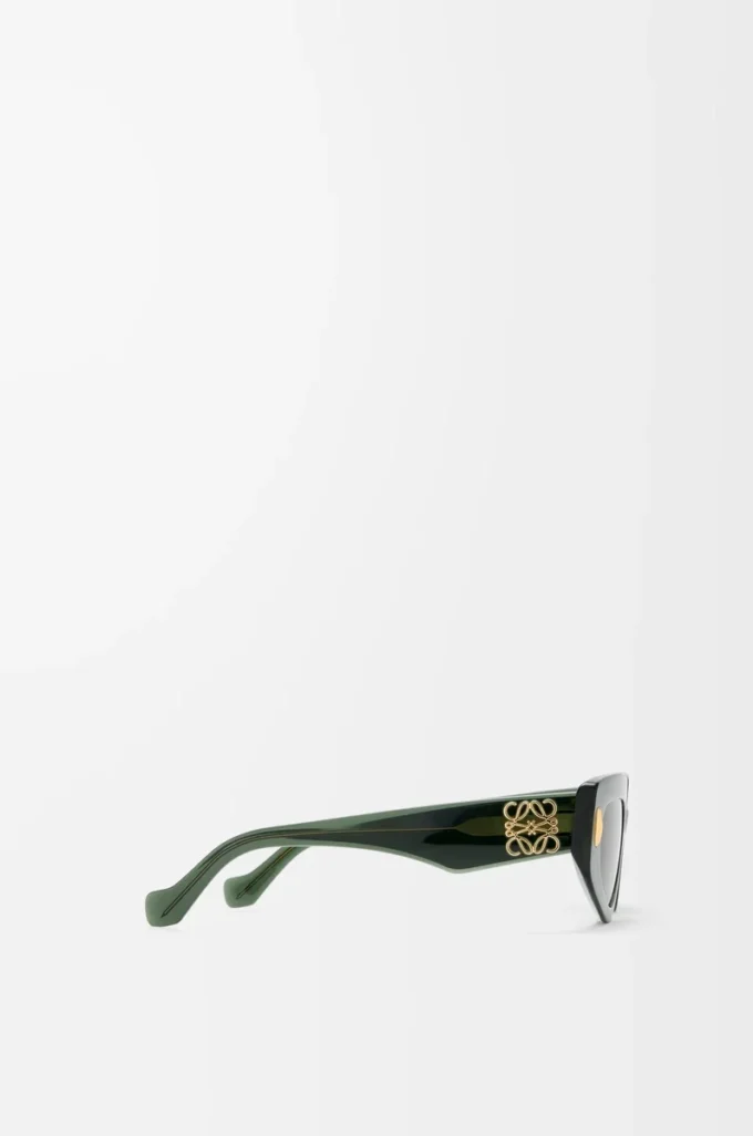 Gafas de sol pequeñas Butterfly Screen transparentes verde oscuro Gafas de sol pequeñas Butterfly Screen transparentes verde oscuro