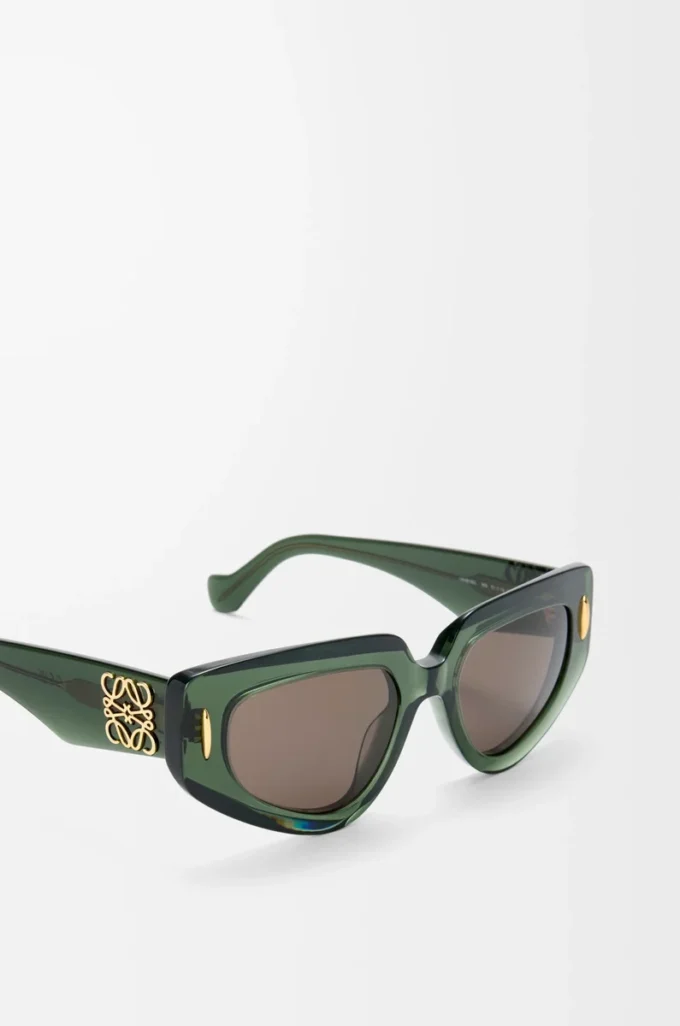 Gafas de sol pequeñas Butterfly Screen transparentes verde oscuro Gafas de sol pequeñas Butterfly Screen transparentes verde oscuro
