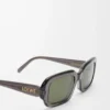 Gafas de sol rectangulares finas, color gris Gafas de sol rectangulares finas, color gris