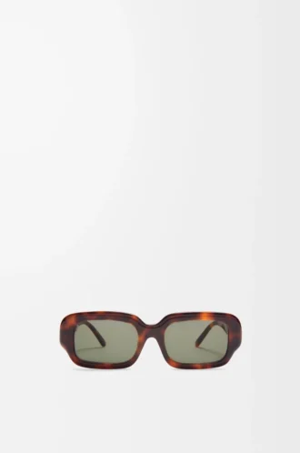 Gafas de sol rectangulares finas Havana