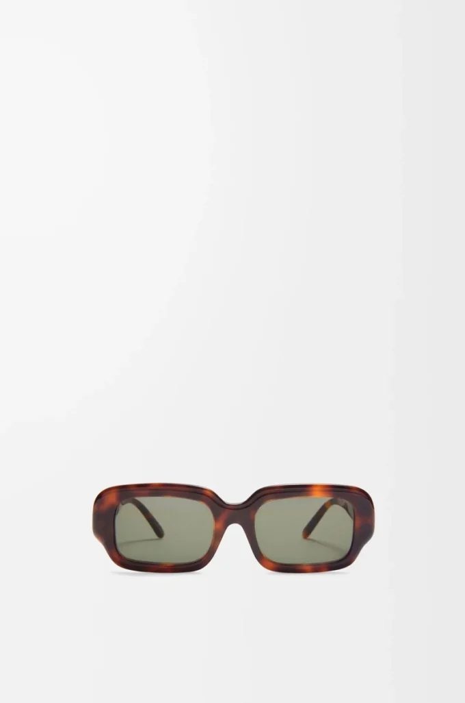 Gafas de sol rectangulares finas Havana Gafas de sol rectangulares finas Havana