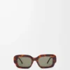 Gafas de sol rectangulares finas Havana Gafas de sol rectangulares finas Havana