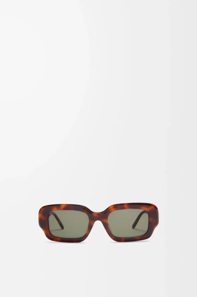 Gafas de sol rectangulares finas Havana Gafas de sol rectangulares finas Havana