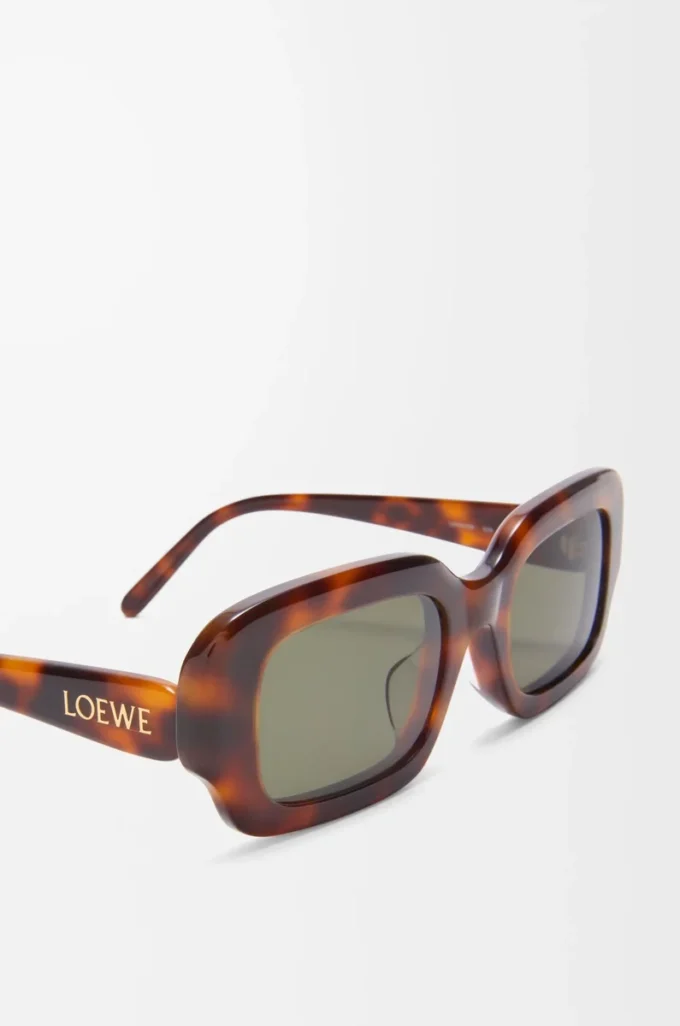 Gafas de sol rectangulares finas Havana Gafas de sol rectangulares finas Havana