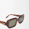 Gafas de sol rectangulares finas Havana Gafas de sol rectangulares finas Havana