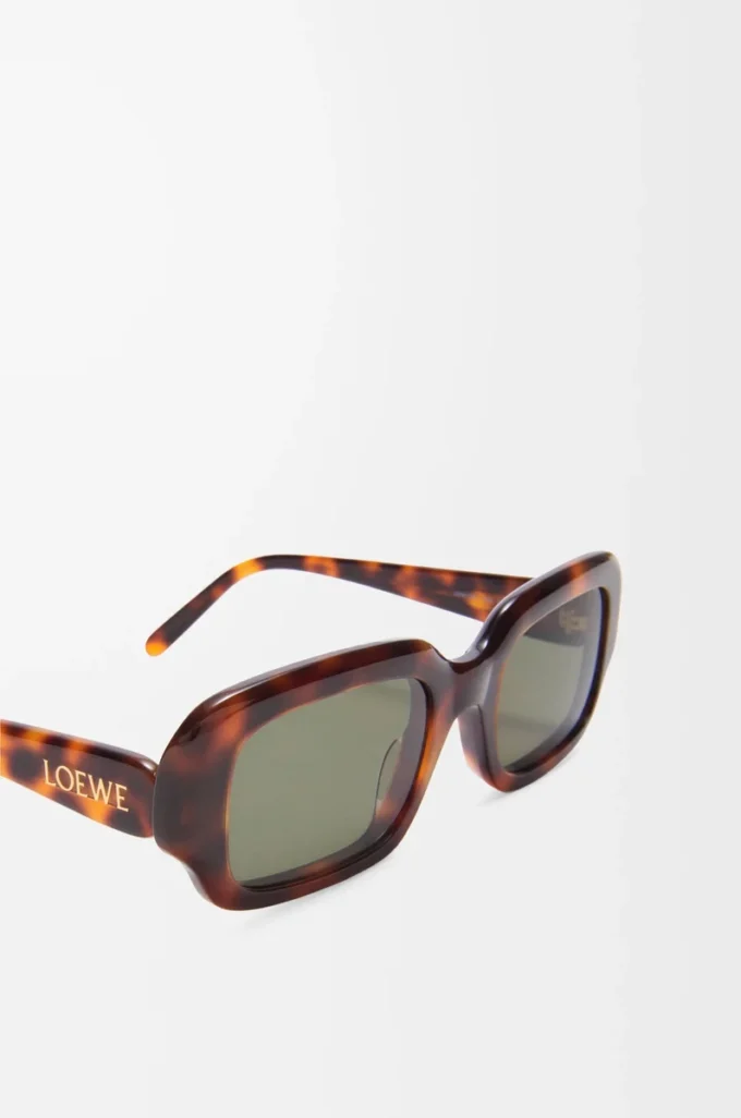 Gafas de sol rectangulares finas Havana Gafas de sol rectangulares finas Havana