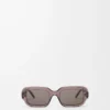 Gafas de sol rectangulares finas Marrón transparente Gafas de sol rectangulares finas Marrón transparente