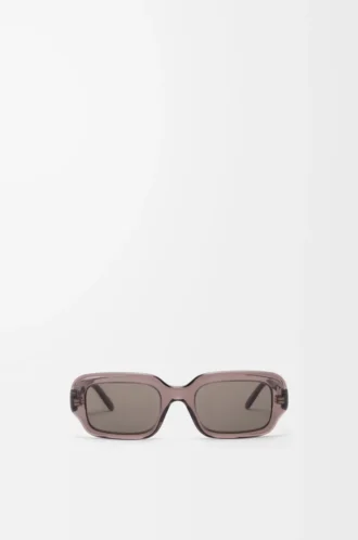 Gafas de sol rectangulares finas Marrón transparente Gafas de sol rectangulares finas Marrón transparente