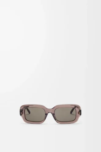 Gafas de sol rectangulares finas Marrón transparente Gafas de sol rectangulares finas Marrón transparente