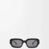 Gafas de sol rectangulares finas Negro Gafas de sol rectangulares finas Negro