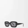 Gafas de sol rectangulares finas Negro Gafas de sol rectangulares finas Negro