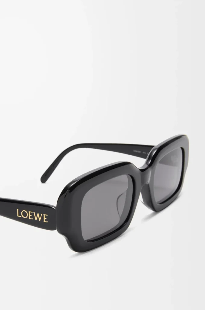Gafas de sol rectangulares finas Negro Gafas de sol rectangulares finas Negro