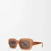 Gafas de sol rectangulares Slim Caramelo claro Gafas de sol rectangulares Slim Caramelo claro