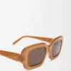 Gafas de sol rectangulares Slim Caramelo claro Gafas de sol rectangulares Slim Caramelo claro