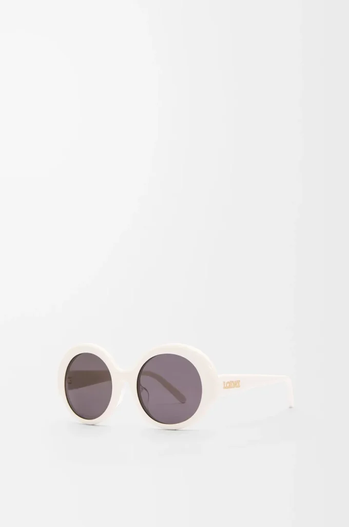 Gafas de sol redondas y finas Blanco/Marfil Gafas de sol redondas y finas Blanco/Marfil