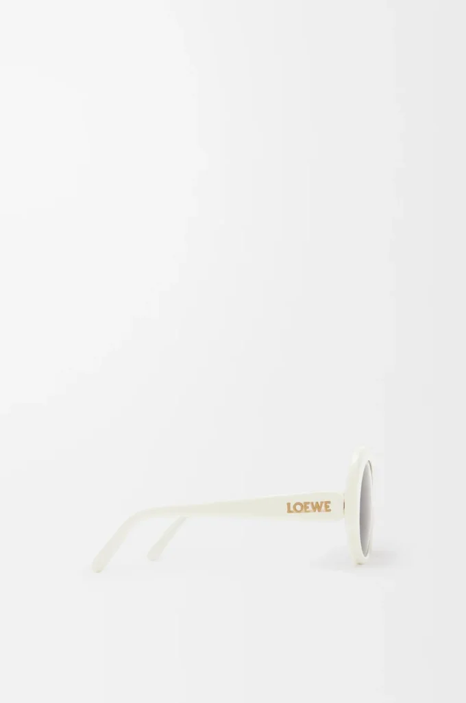 Gafas de sol redondas y finas Blanco/Marfil Gafas de sol redondas y finas Blanco/Marfil