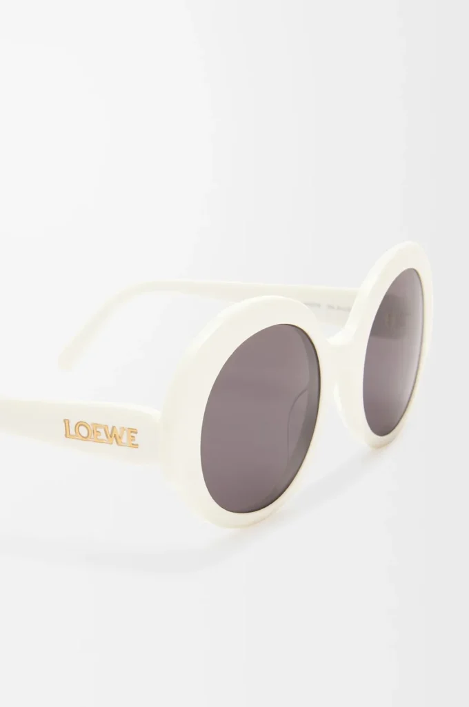 Gafas de sol redondas y finas Blanco/Marfil Gafas de sol redondas y finas Blanco/Marfil