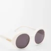 Gafas de sol redondas y finas Blanco/Marfil Gafas de sol redondas y finas Blanco/Marfil