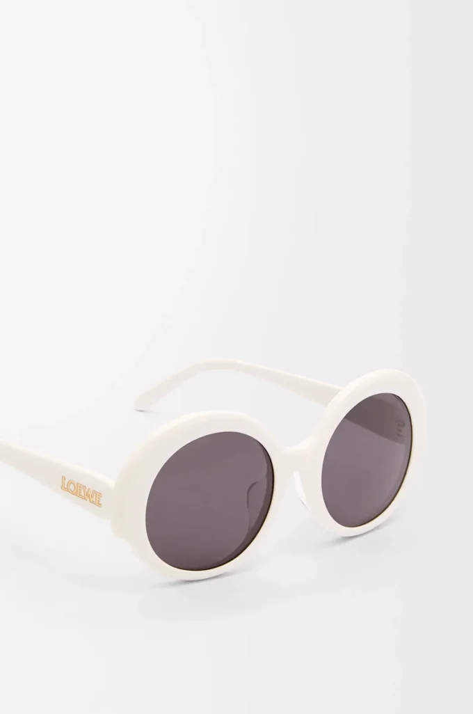 Gafas de sol redondas y finas Blanco/Marfil Gafas de sol redondas y finas Blanco/Marfil