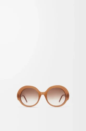 Gafas de sol redondas y finas Light Caramel