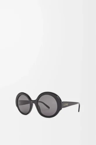 Gafas de sol redondas y finas Negro