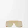 Gafas de sol Shield Mask doradas Gafas de sol Shield Mask doradas