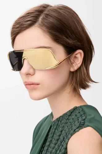 Gafas de sol Shield Mask doradas