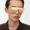 Gafas de sol Shield Mask doradas Gafas de sol Shield Mask doradas
