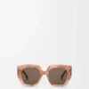 Gafas de sol Square Screen Marble Dark Pink