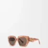 Gafas de sol Square Screen Marble Dark Pink