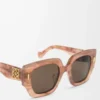 Gafas de sol Square Screen Marble Dark Pink