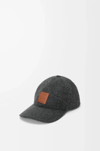Gorra con parche de lana Gris
