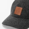 Gorra con parche de lana Gris Gorra con parche de lana Gris