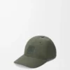 Gorra con parche de lona verde caqui