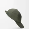 Gorra con parche de lona verde caqui