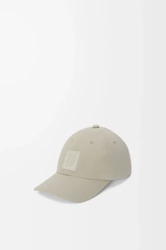 Gorra con parche en lona Shell Grey