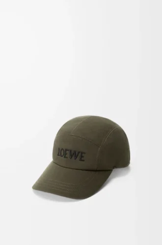 Gorra de campamento de algodón caqui oscuro